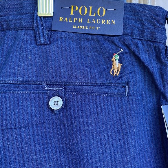 Polo Ralph Lauren Shorts Seersucker Indigo Blue - Picture 7 of 12